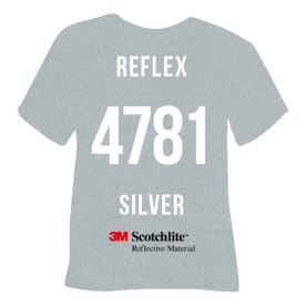 Reflektierende Flexfolien-Poli-Flex 4781 Reflex Silver. Breite: 50cm / Länge: ab 1 Lfm.