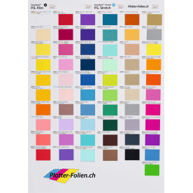 Farbkarten-Farbfächer-Farbkarte Siser Flexfolien und Flockfolien