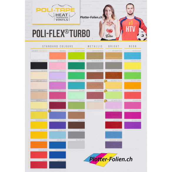Farbkarten-Farbfächer-Farbkarte Poli Flex Turbo