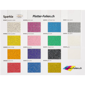 Glitter Flexfolien-Siser Sparkle - funkelnde Glitzer Flexfolie Breite: 50cm / Länge: ab 1 Lfm.