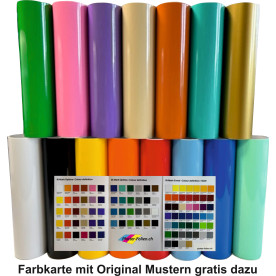 Plotterfolien-Sets-Vinylfolien Set glanz oder matt 15 Bögen à 31x100cm