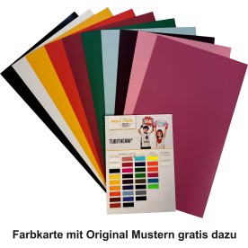 Sonderangebote-Flockfolien Set 10 Bögen à 30x50cm. Farbkarte Gratis zum Set.