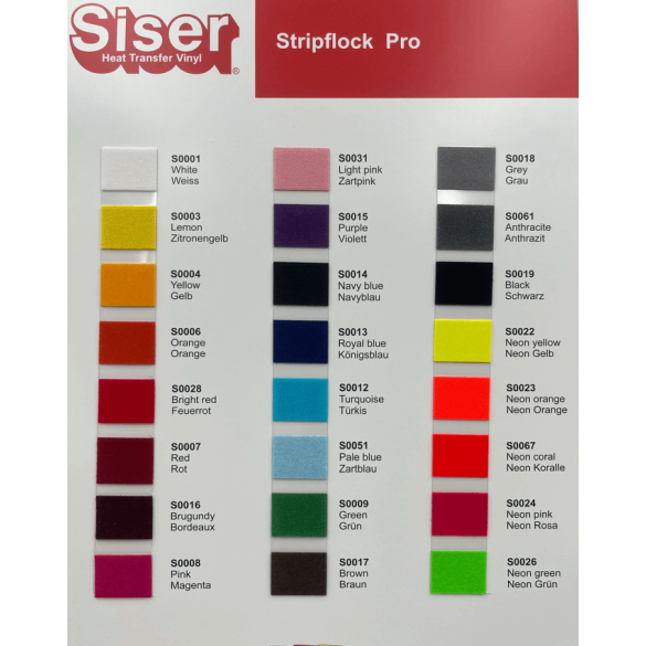 Muster bestellen-Siser Stripflock Pro Muster A4